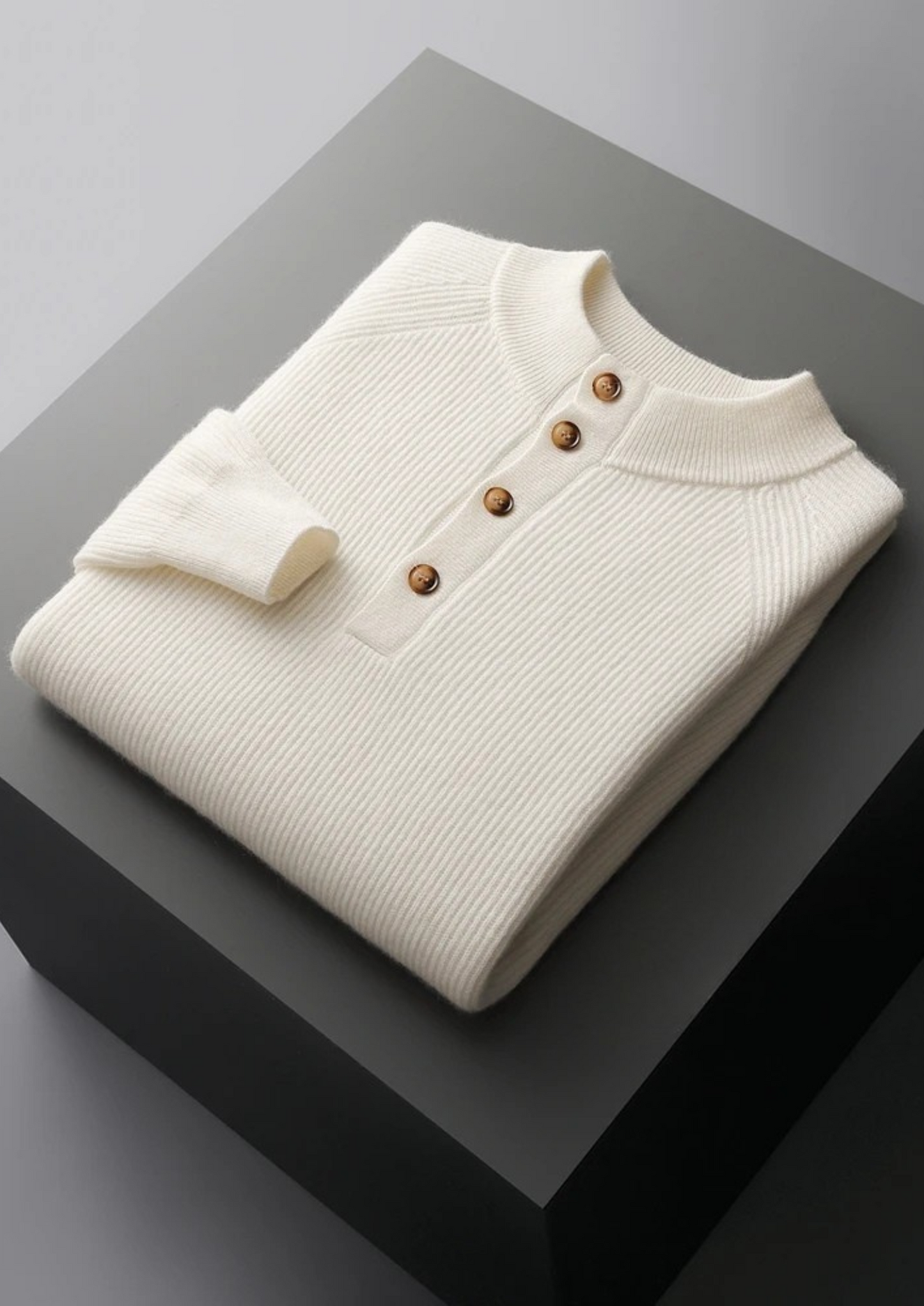 CASHMERE BUTTON SWEATER