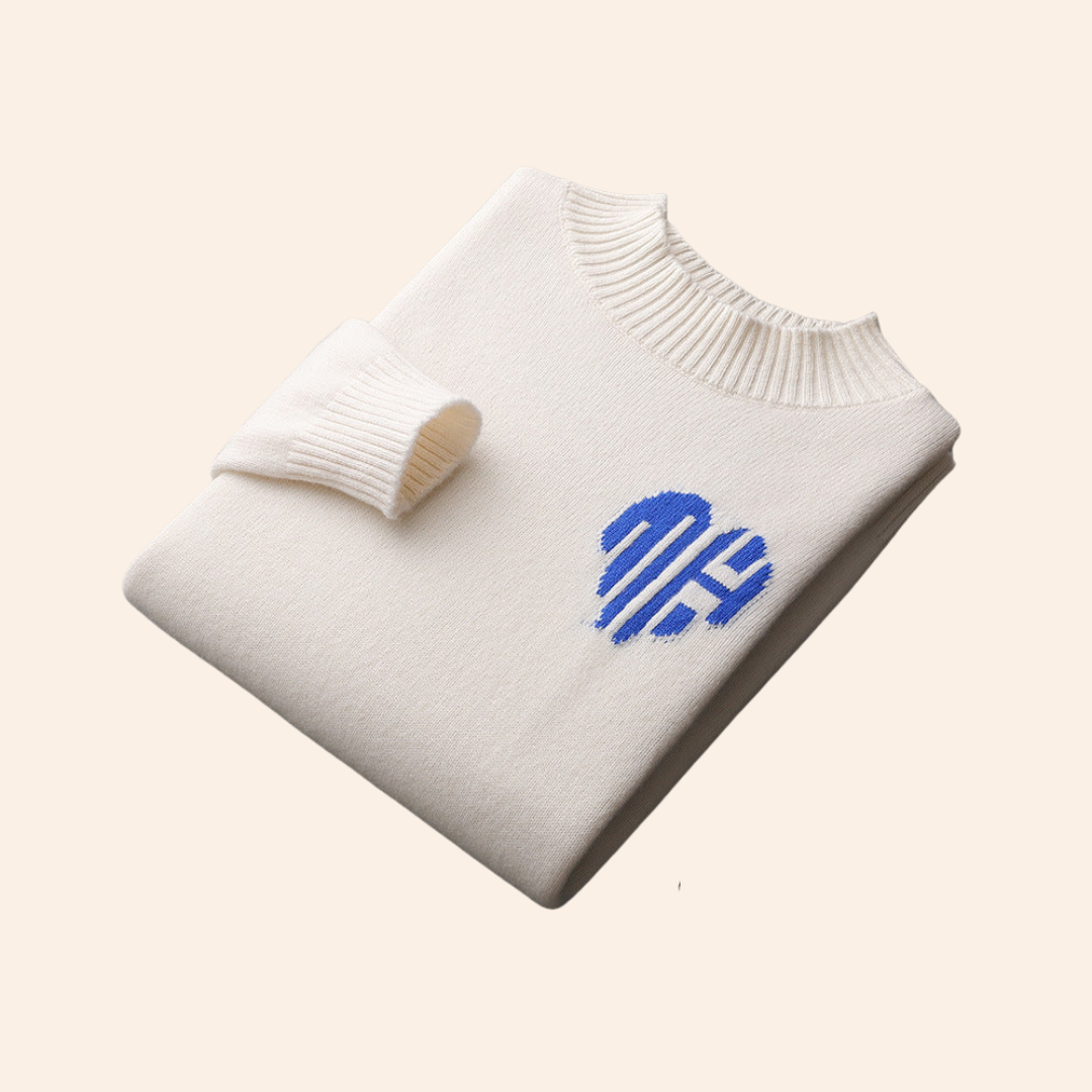 CASHMERE HEART SWEATER