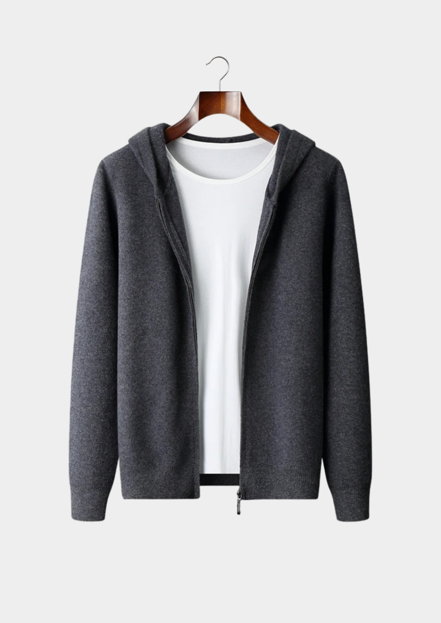 CASHMERE ZIPPER HOODIE
