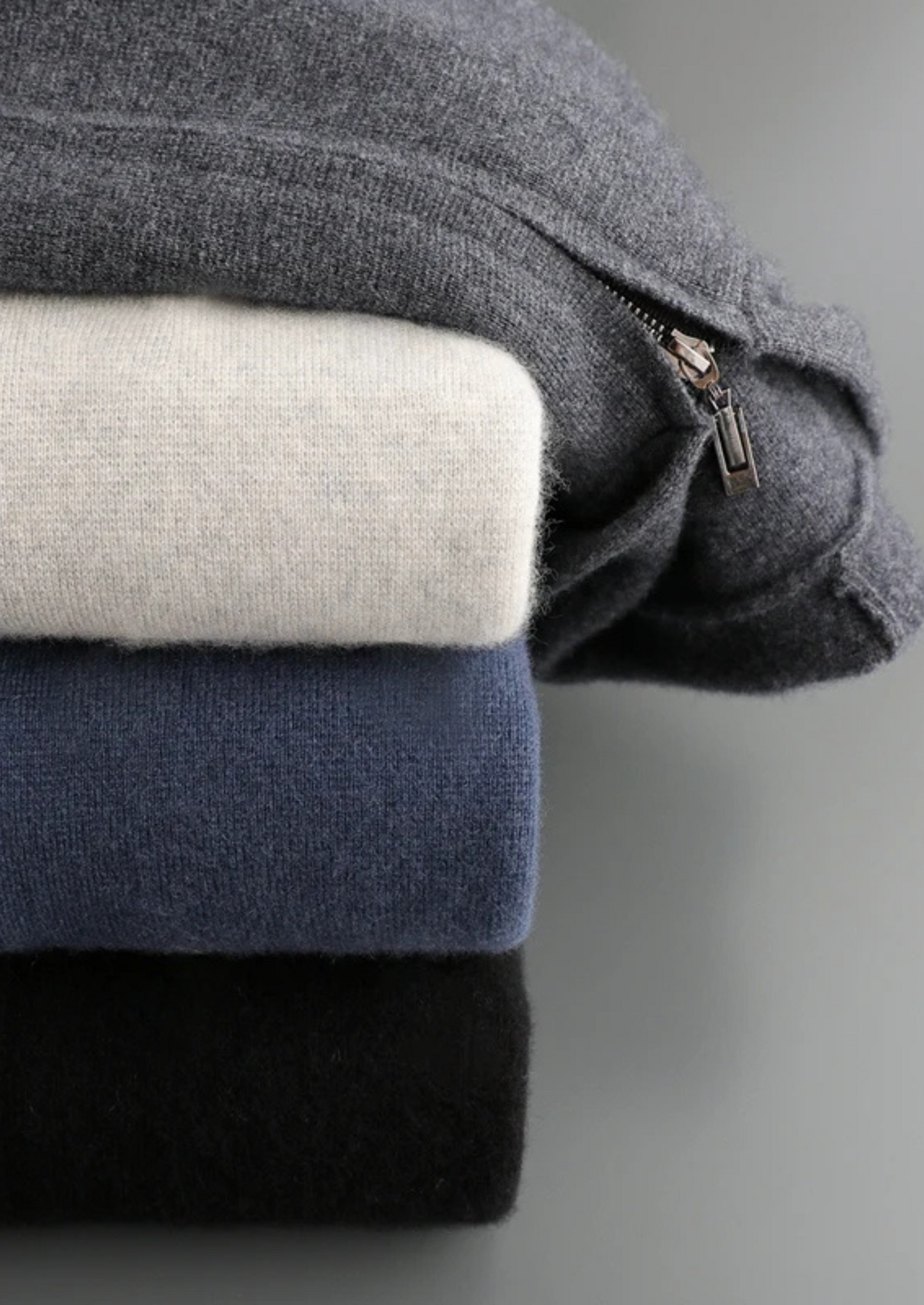 CASHMERE ZIPPER HOODIE