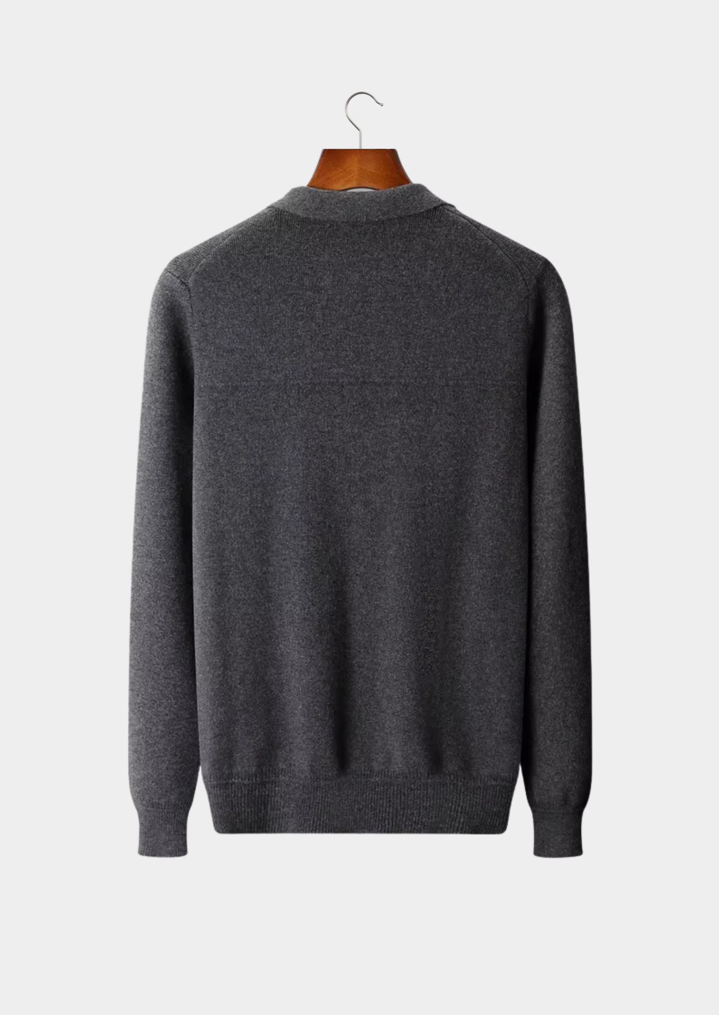 RIBBED POLO CARDIGAN