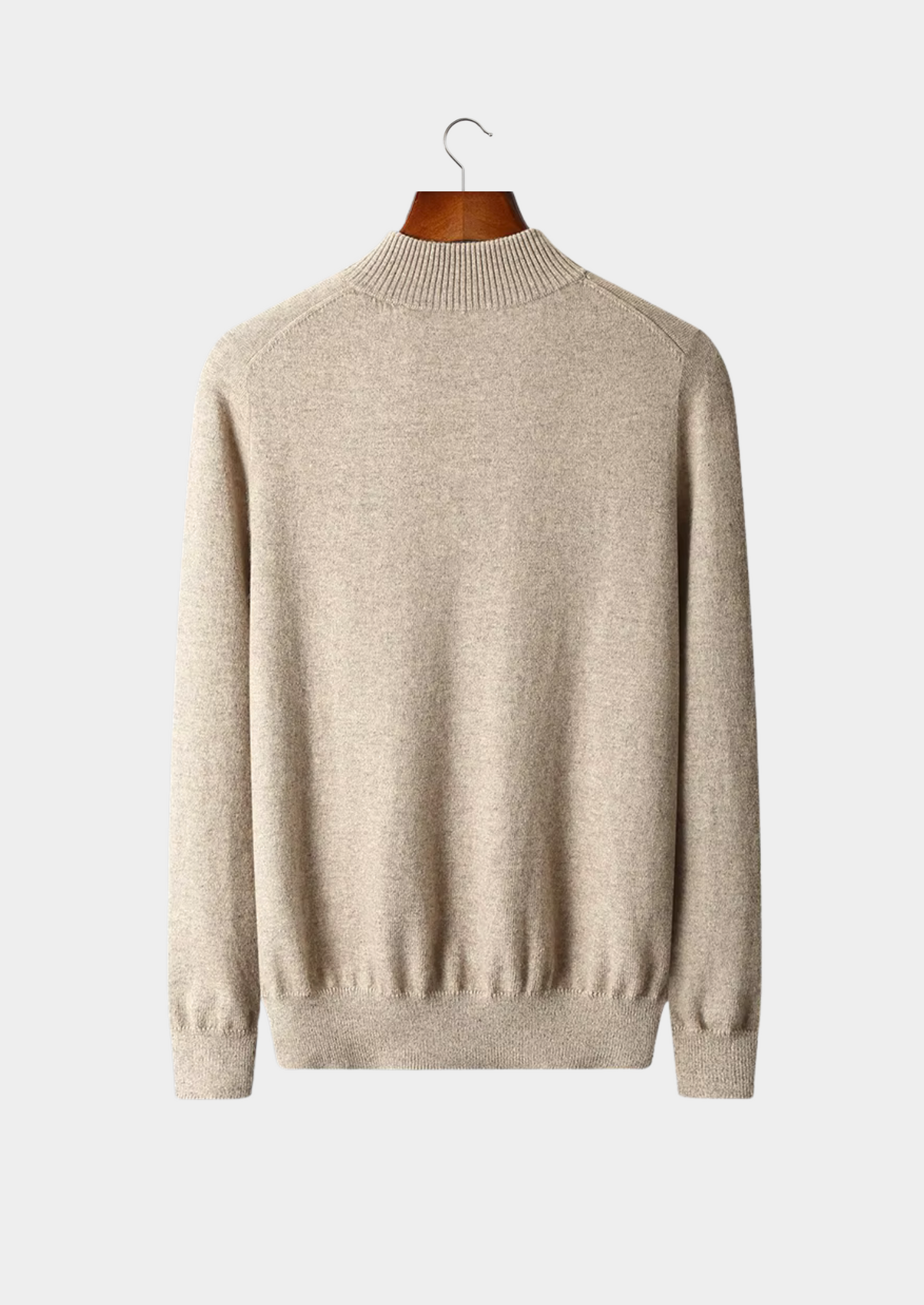 WOOL HALF ZIP SWEATER