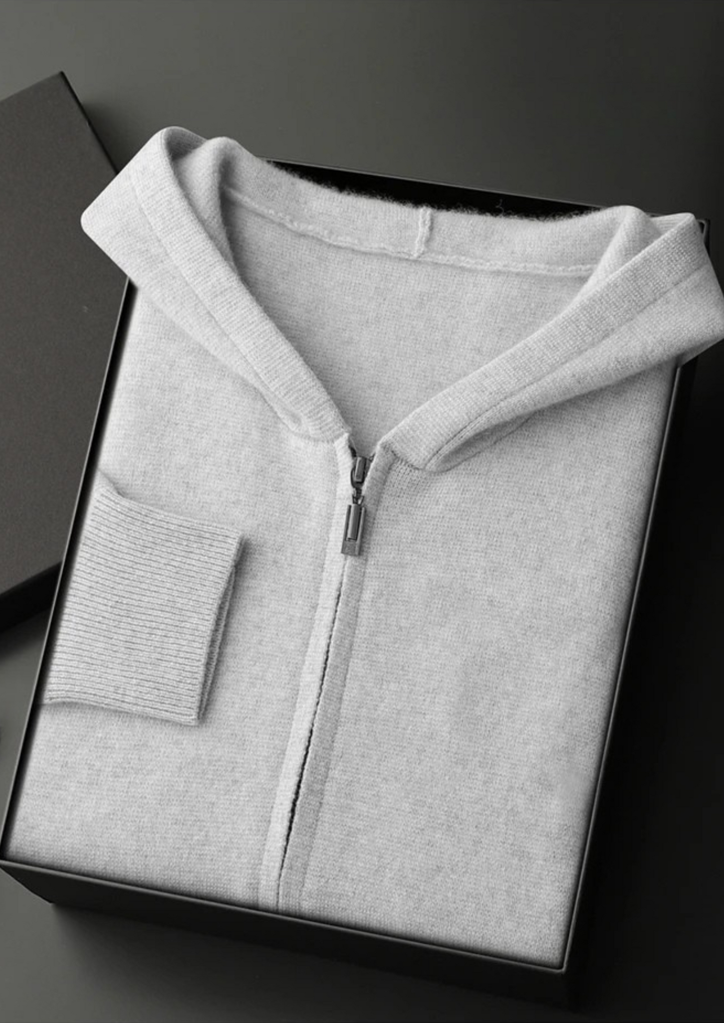 CASHMERE ZIPPER HOODIE