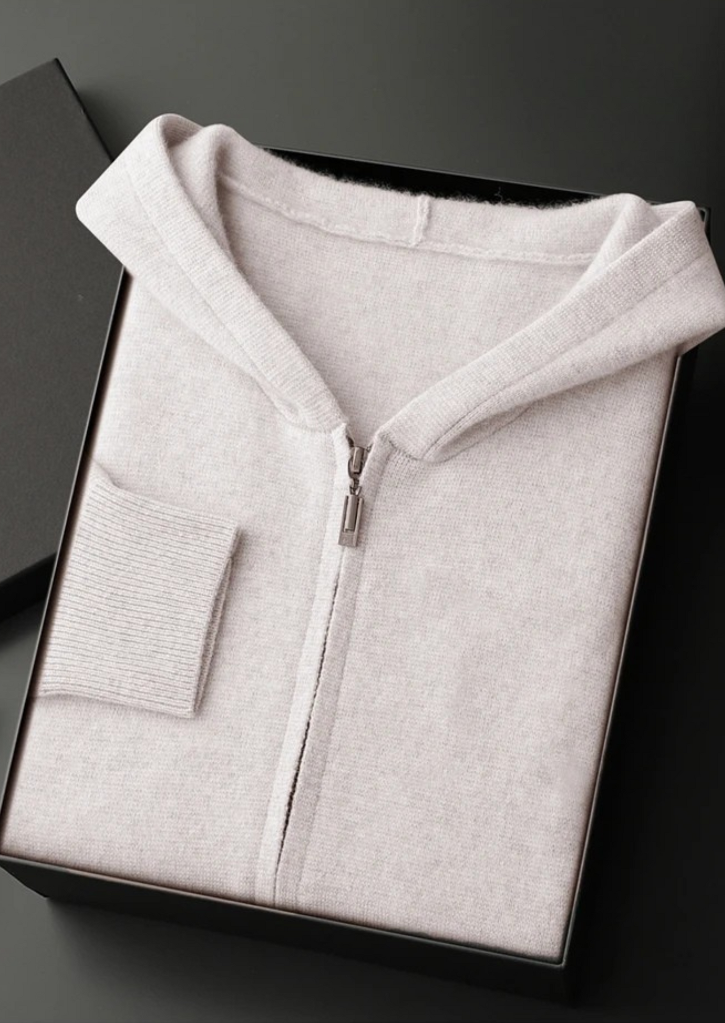 CASHMERE ZIPPER HOODIE