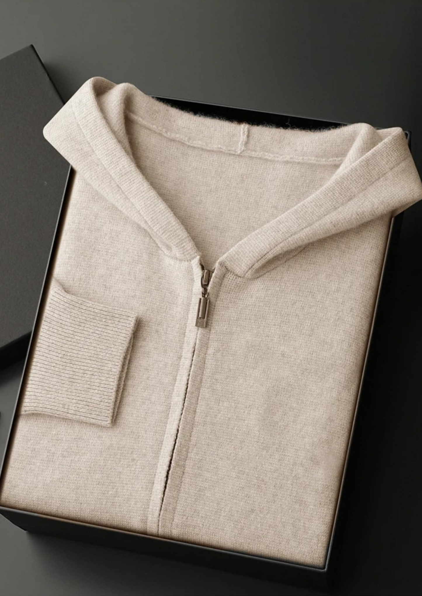 CASHMERE ZIPPER HOODIE