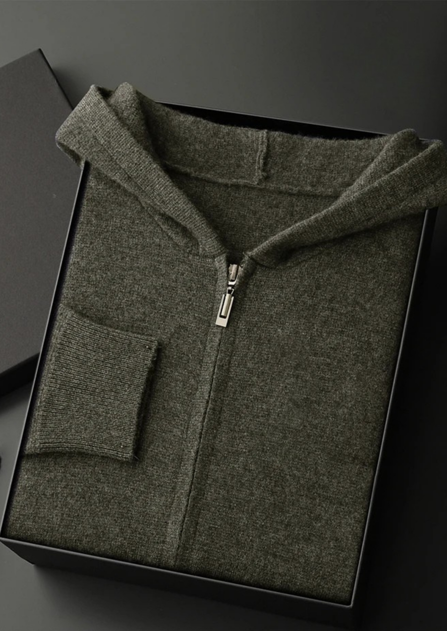 CASHMERE ZIPPER HOODIE