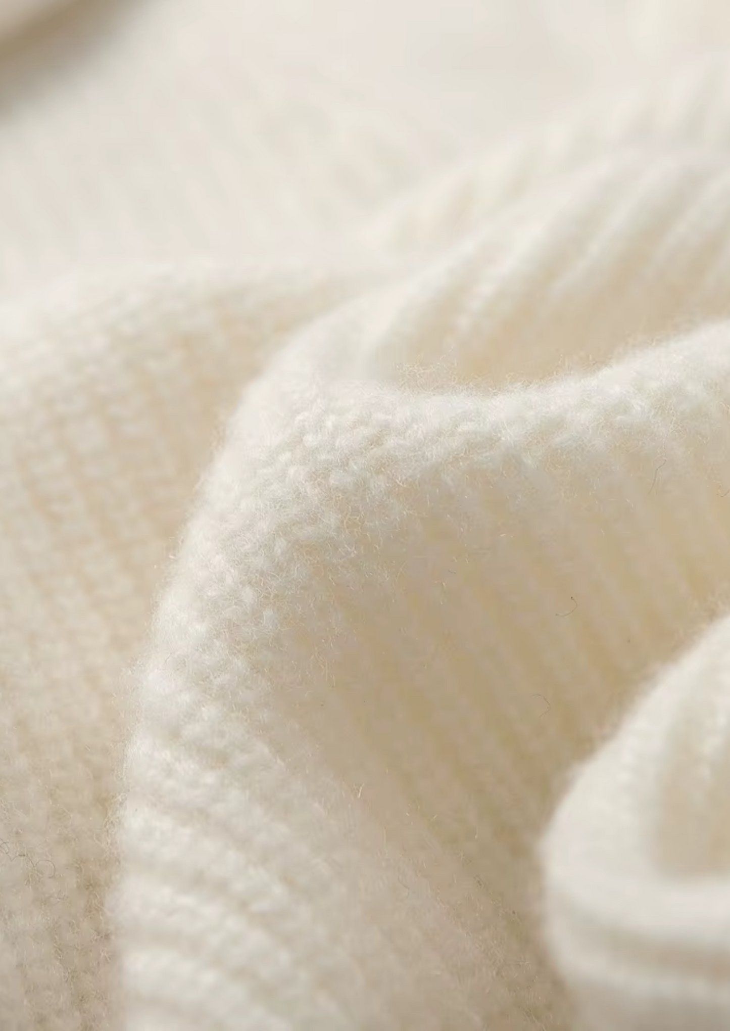 CASHMERE RIBBED V-NECK SWEATER