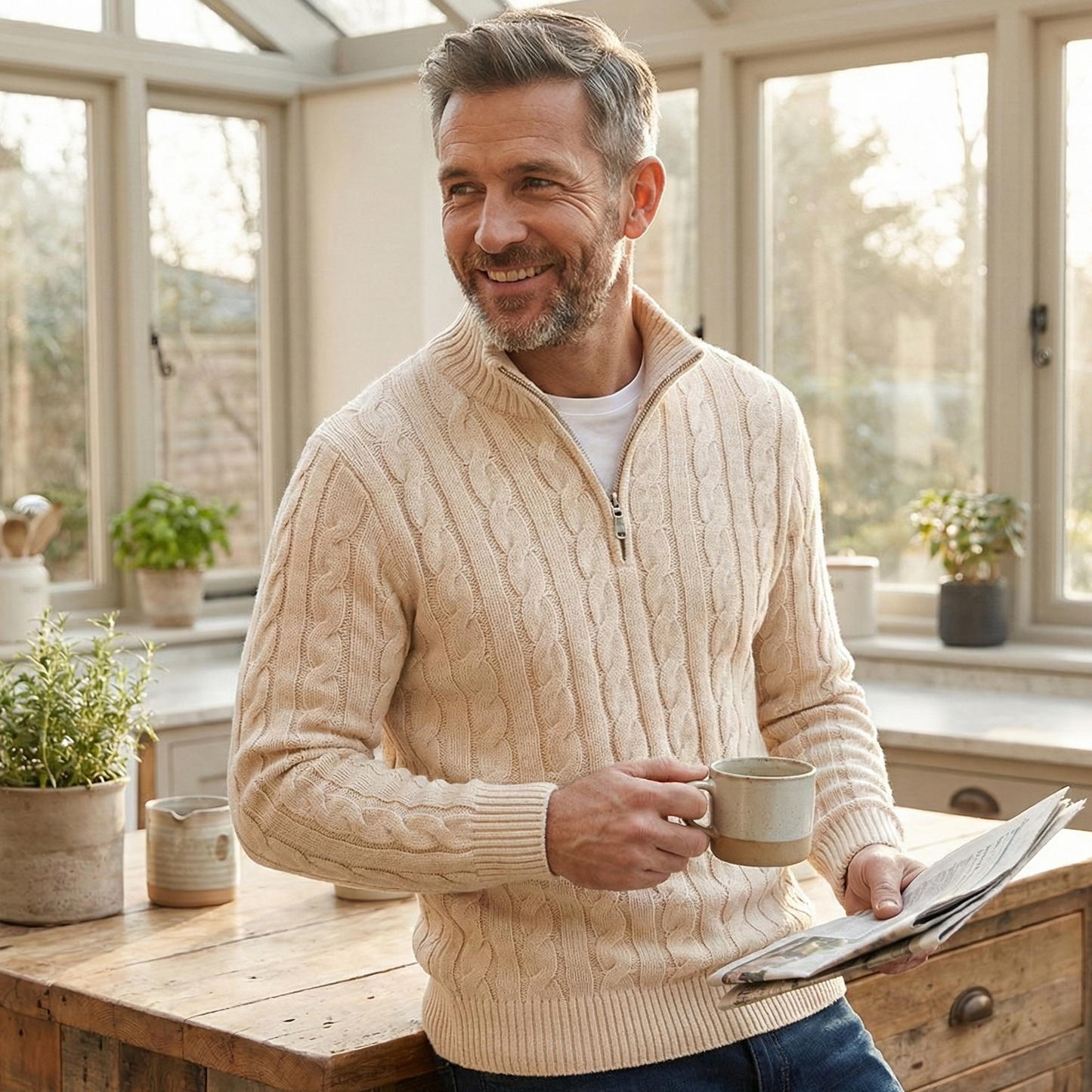 CONSTANCE HALF ZIP SWEATER