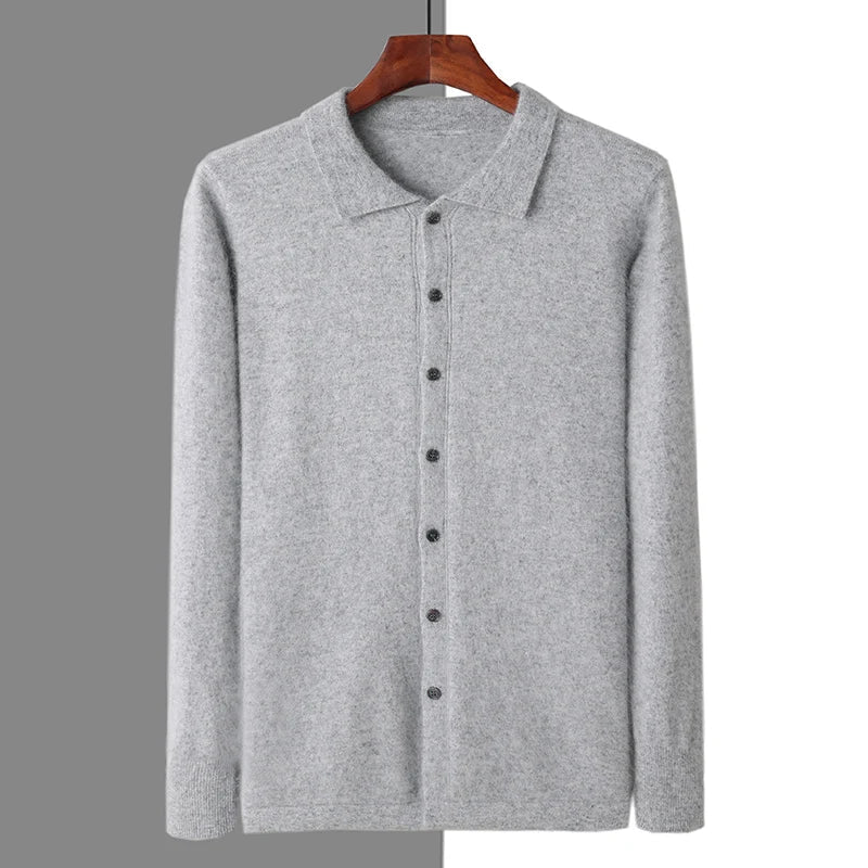 CASHMERE POLO BUTTON