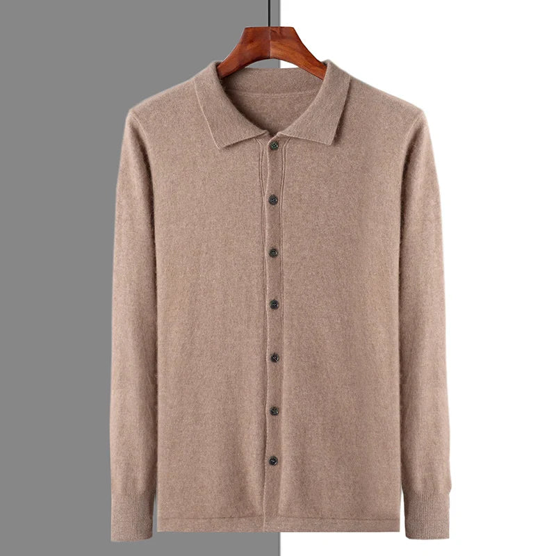 CASHMERE POLO BUTTON
