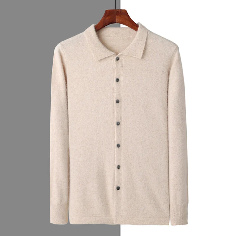 CASHMERE POLO BUTTON