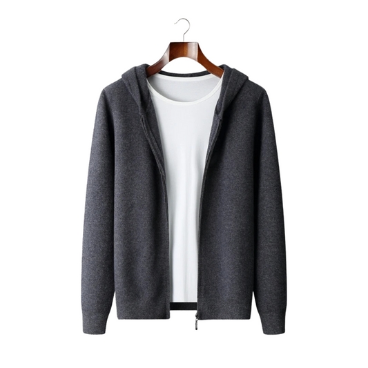 CASHMERE ZIPPER HOODIE